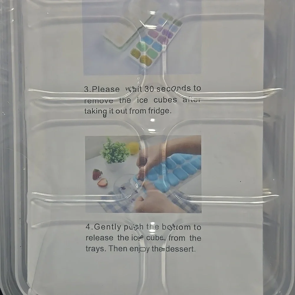 Easy Release Reusable Ice Cube Trays Set of 5